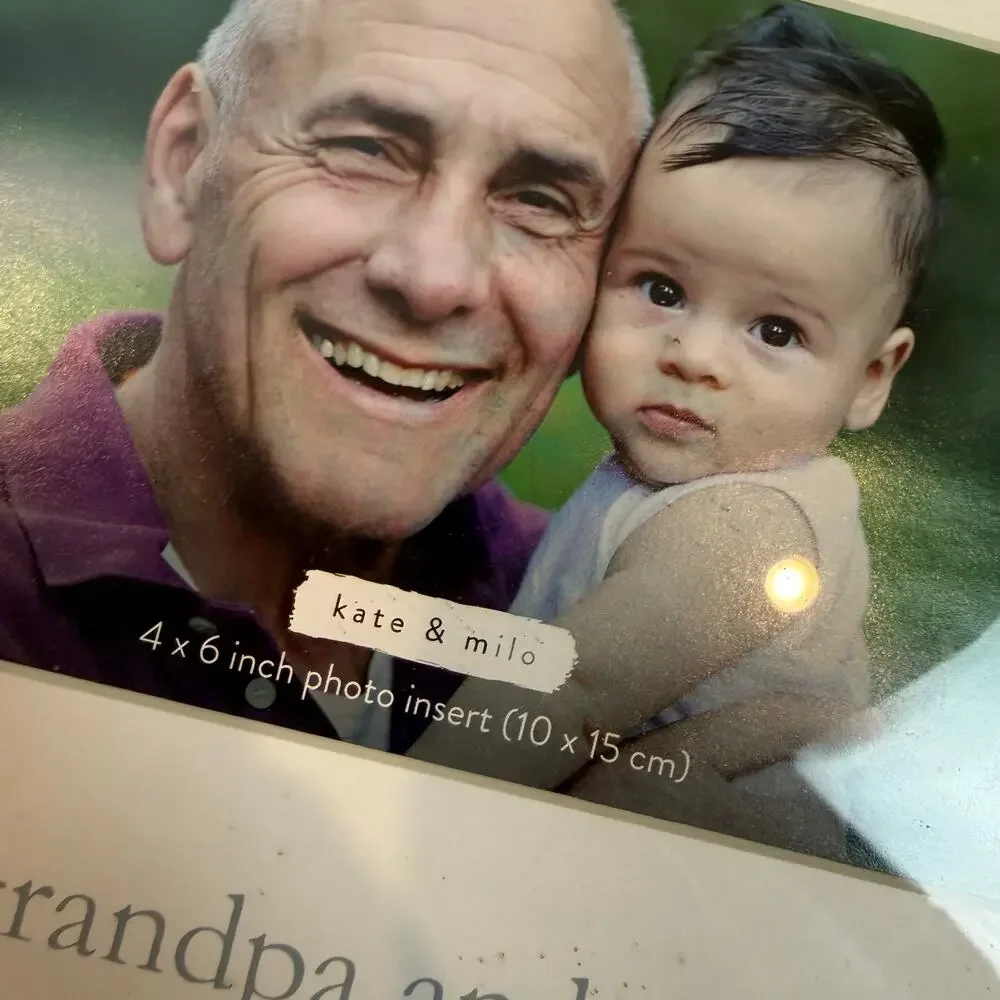 Kate & Milo Grandpa and Me Sentiment Picture Photo Frame 4x6 Insert 10x15cm